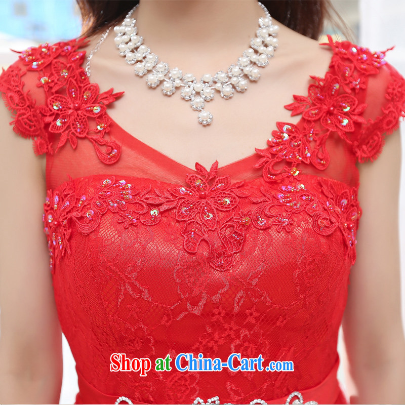 To show bridal wedding dress 2015 new stylish V collar wrapped around his chest bows beauty serving women show their dresses HC 569 water blue XL, read, and the show, and online shopping