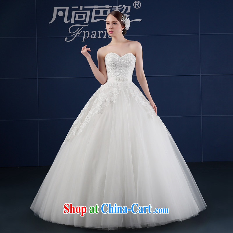 wedding dresses 2015 new spring and summer Korean version the code erase chest simple drill cultivating graphics thin with bridal wedding summer white XXL