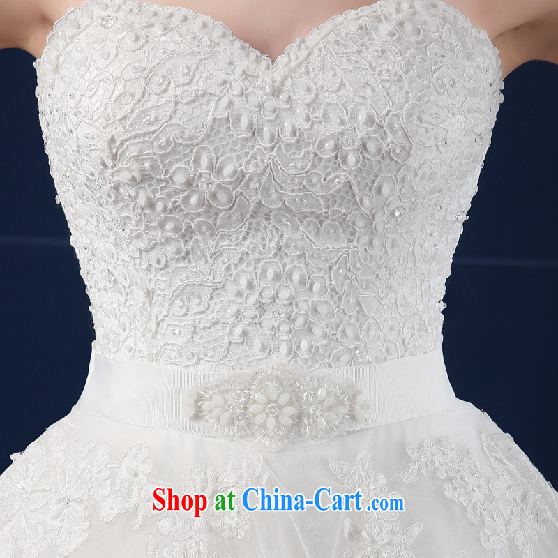 wedding dresses 2015 new spring and summer Korean version of the greater code erase chest simple drill cultivating graphics thin with bridal wedding dresses summer white XXL, where there is hip hop Lai (FSUNPARES), online shopping