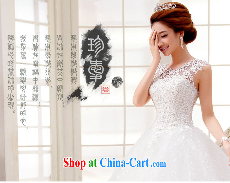 Kou Connie white with wedding dresses 2015 new spring and summer fashion round collar package shoulder Korean-style bride's shoulders, sleeveless large code White home yarn white tailored final 7 days, pictures, price, brand platters! Elections are good character, the national distribution, so why buy now enjoy more preferential! Health