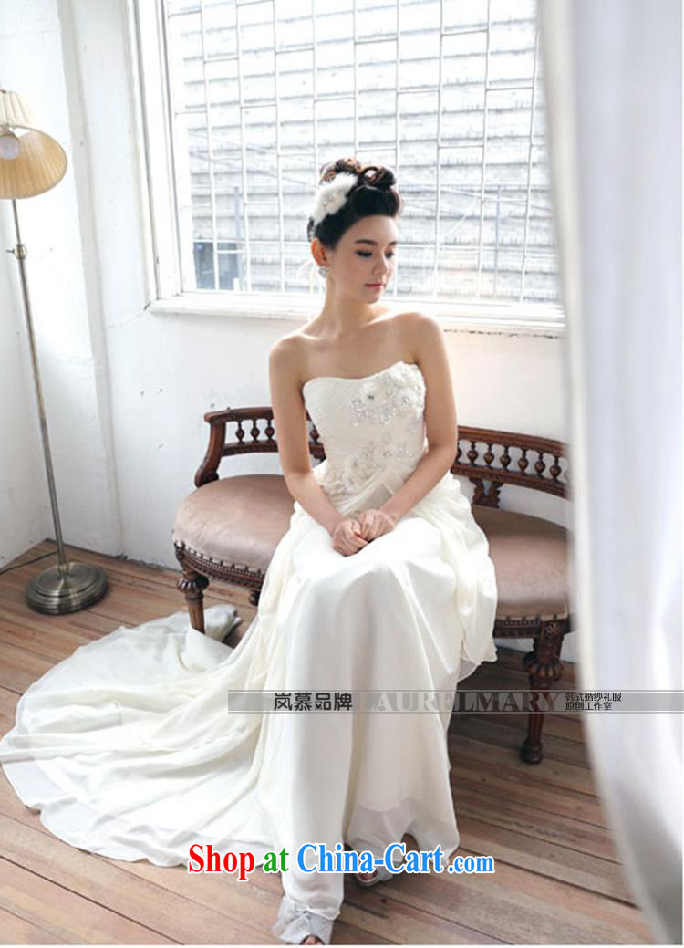 LAURELMARY sponsors the new Korean dress bridal new wedding dresses, chest bare little flowers nails Pearl dress banquet night ceremony clothing champagne color. size pictures, price, brand platters! Elections are good character, the national distribution, so why buy now enjoy more preferential! Health