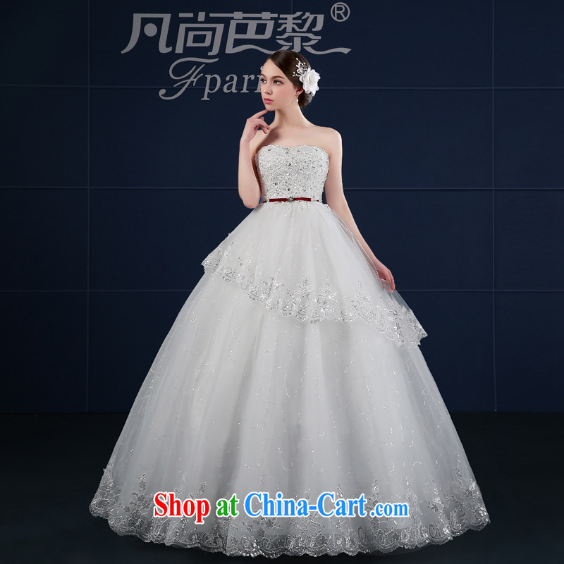 wedding dresses 2015 new spring and summer Korean version of the greater code wiped his chest, to lace diamond beauty bridal wedding summer white XXL
