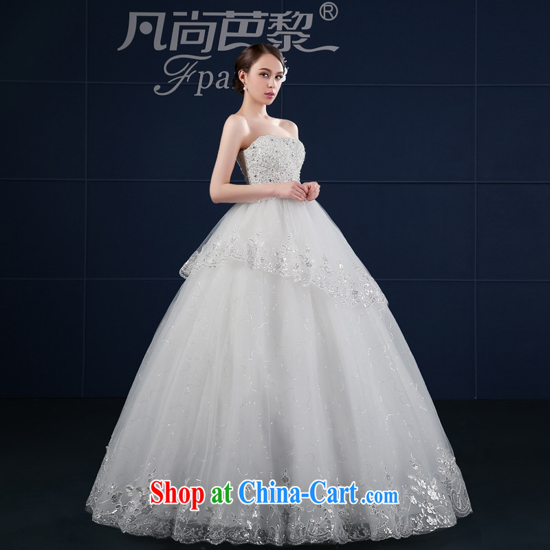 wedding dresses 2015 new spring and summer Korean version of the greater code wiped his chest, to lace diamond beauty bridal wedding summer white XXL, where Barbara is Lai (FSUNPARES), online shopping