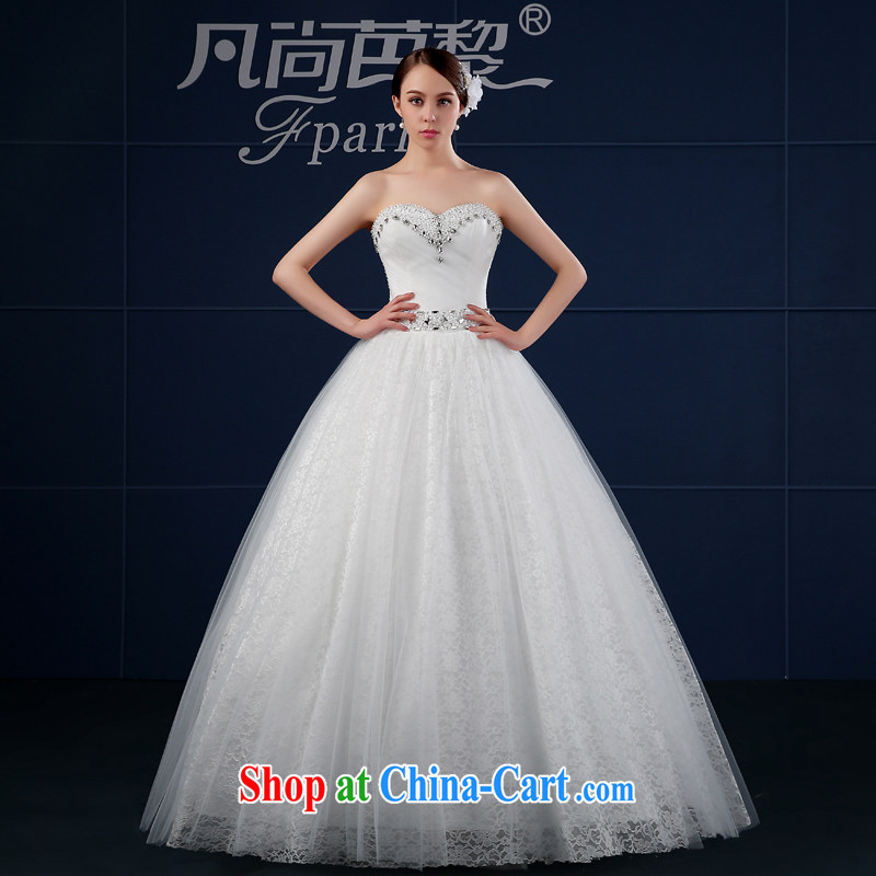 wedding dresses 2015 new spring and summer Korean version the code drill cultivating simplicity and wipe his chest, bride, wedding summer white XXL