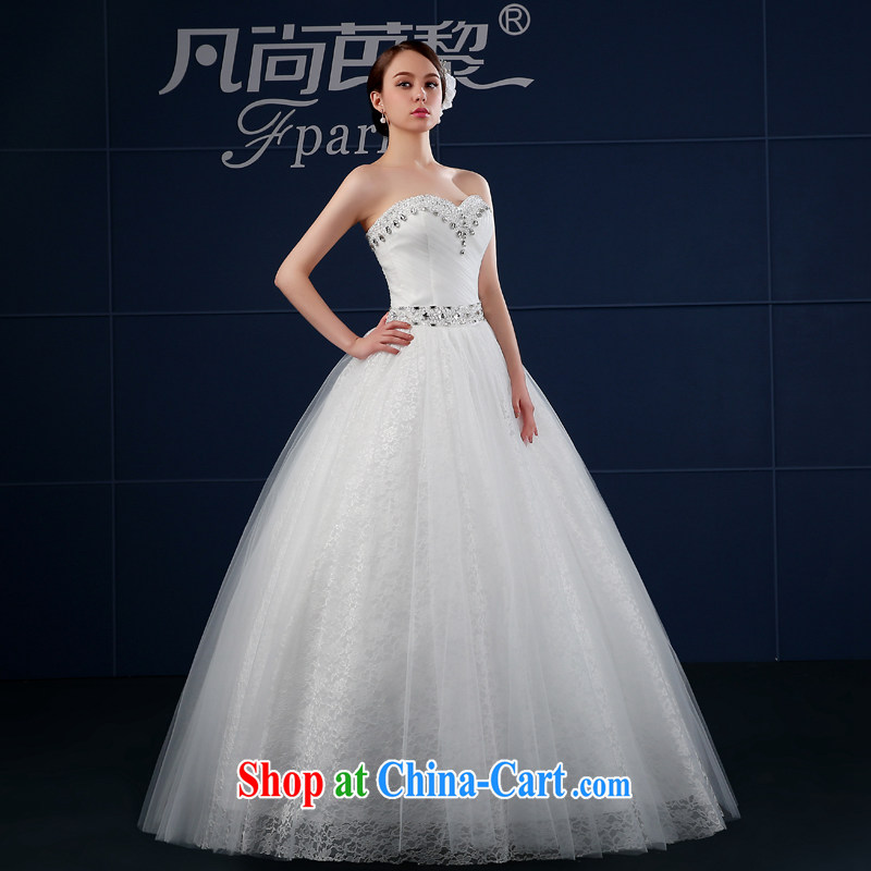 wedding dresses 2015 new spring and summer Korean version of the greater code drill cultivating simplicity and wiped his chest, bride, wedding summer white XXL, where Barbara is Lai (FSUNPARES), online shopping