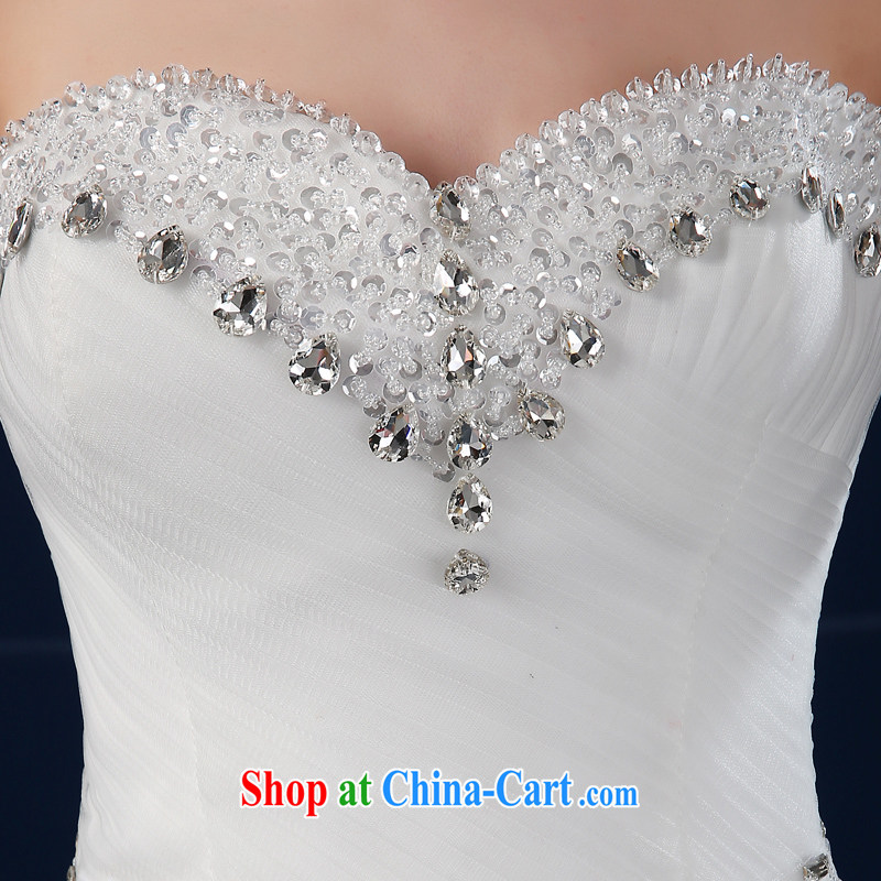 wedding dresses 2015 new spring and summer Korean version of the greater code drill cultivating simplicity and wiped his chest, bride, wedding summer white XXL, where Barbara is Lai (FSUNPARES), online shopping