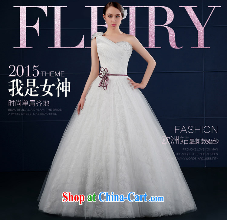 Where is Hip Hop Lai wedding 2015 new Korean large, simple drill cultivating white custom single shoulder bridal wedding summer white XXL pictures, price, brand platters! Elections are good character, the national distribution, so why buy now enjoy more preferential! Health
