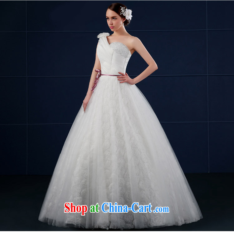 Where is Hip Hop Lai wedding 2015 new Korean large, simple drill cultivating white custom single shoulder bridal wedding summer white XXL pictures, price, brand platters! Elections are good character, the national distribution, so why buy now enjoy more preferential! Health