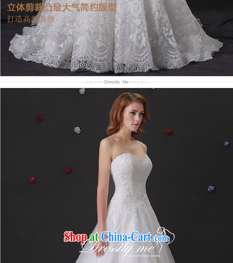 DressilyMe custom wedding 2015 bride's wedding dresses spring and summer new minimalist wipe chest lace Princess shaggy skirts and big, female ivory-stock XL pictures, price, brand platters! Elections are good character, the national distribution, so why buy now enjoy more preferential! Health
