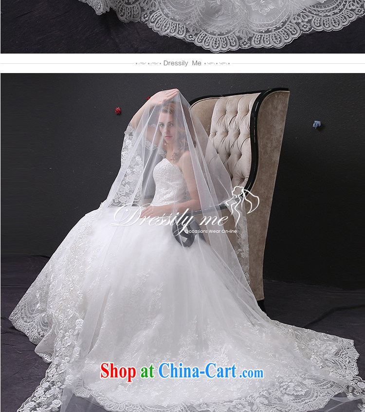 DressilyMe custom wedding 2015 bride's wedding dresses spring and summer new minimalist wipe chest lace Princess shaggy skirts and big, female ivory-stock XL pictures, price, brand platters! Elections are good character, the national distribution, so why buy now enjoy more preferential! Health