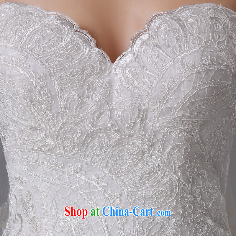 DressilyMe custom wedding 2015 bride's wedding dresses spring and summer new minimalist wipe chest lace Princess shaggy skirts and big, female ivory-stock XL, DRESSILY ME OCCASIONS WEAR ON - LINE, shopping on the Internet