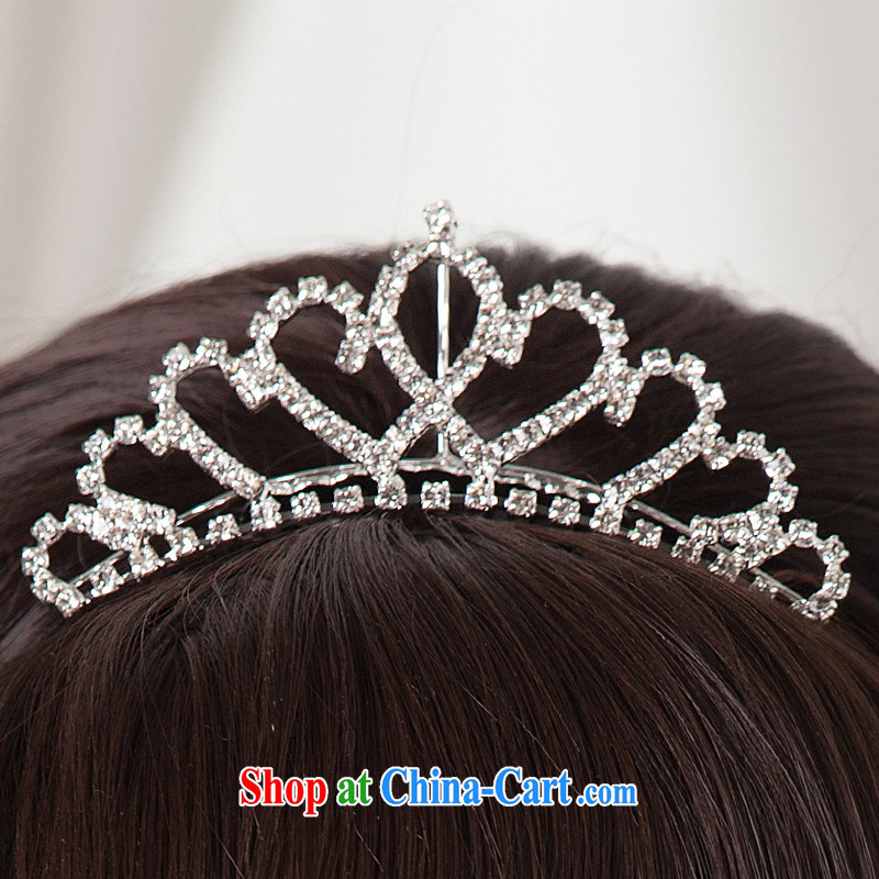 Bridal Crown heart-shaped Crowne Plaza Crowne Plaza in the comb Crown wedding jewelry and ornaments water drilling crown with white, dirty man, shopping on the Internet