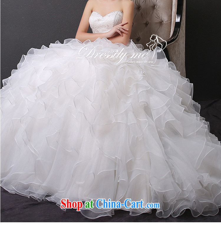 DressilyMe custom wedding dresses 2015 wedding dresses spring and summer new bride's bare chest beauty flouncing Princess shaggy dress with straps ivory - out of stock XL pictures, price, brand platters! Elections are good character, the national distribution, so why buy now enjoy more preferential! Health
