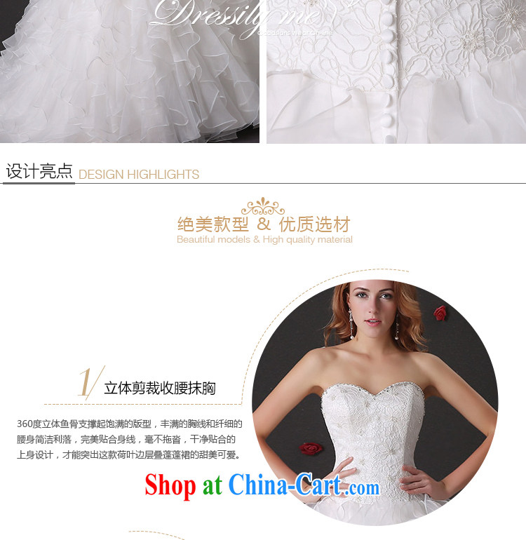 DressilyMe custom wedding dresses 2015 wedding dresses spring and summer new bride's bare chest beauty flouncing Princess shaggy dress with straps ivory - out of stock XL pictures, price, brand platters! Elections are good character, the national distribution, so why buy now enjoy more preferential! Health