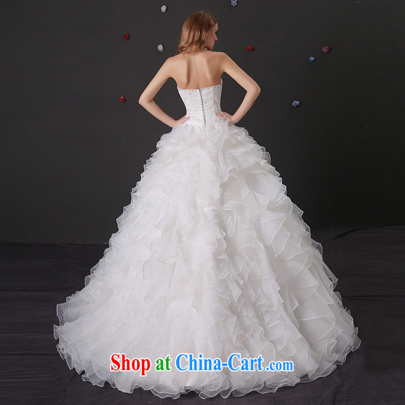 DressilyMe custom wedding dresses 2015 wedding dresses spring and summer new bride's bare chest beauty flouncing Princess shaggy dress with straps ivory - out of stock XL, DRESSILY ME OCCASIONS WEAR ON - LINE, shopping on the Internet