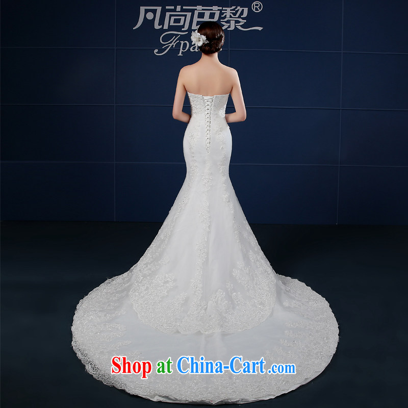 Bridal wedding dresses new 2015 summer wiped chest Korean code crowsfoot wedding summer bride-tail minimalist beauty graphics thin white XXL, where Barbara is Lai (FSUNPARES), online shopping