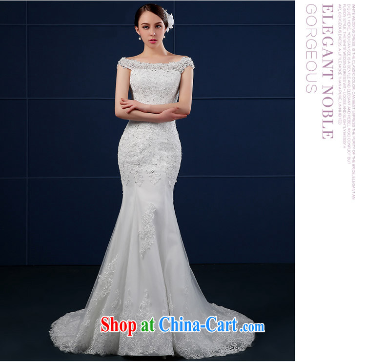 Bridal wedding dresses 2015 summer New Field shoulder-tail end crowsfoot wedding summer cultivating Korean bridal shoulders minimalist white XXL pictures, price, brand platters! Elections are good character, the national distribution, so why buy now enjoy more preferential! Health