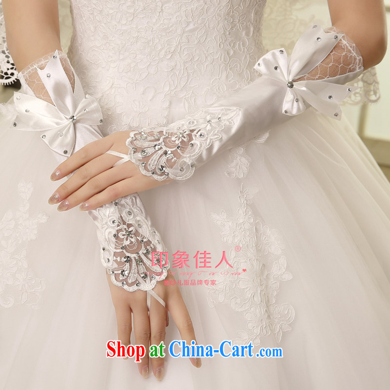 Impression Leigh married women married gloves with finger embroidered wedding long gloves wedding accessories shadow floor gloves YS 1013, impressive lady, shopping on the Internet