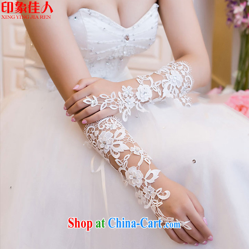 Leigh was tied with a long, bridal gloves new marriage Openwork lace floral terrace a wedding gloves YT 1004