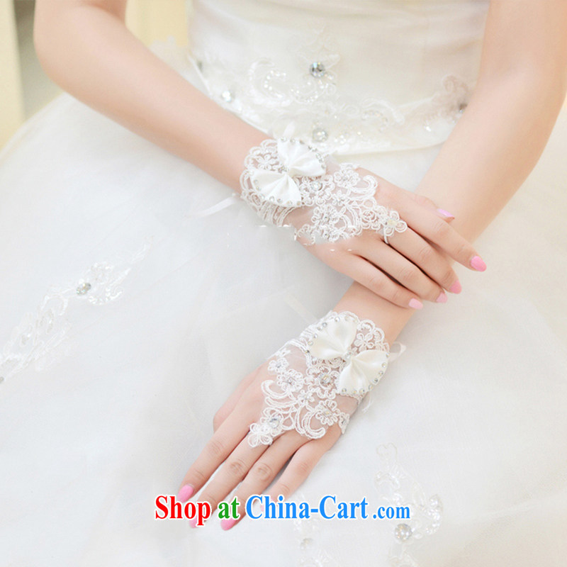 Impression Leigh 2015 new bride short lace gloves original marriage manually insert drill Pearl check the wedding accessories YS 1017, impressive lady, and shopping on the Internet