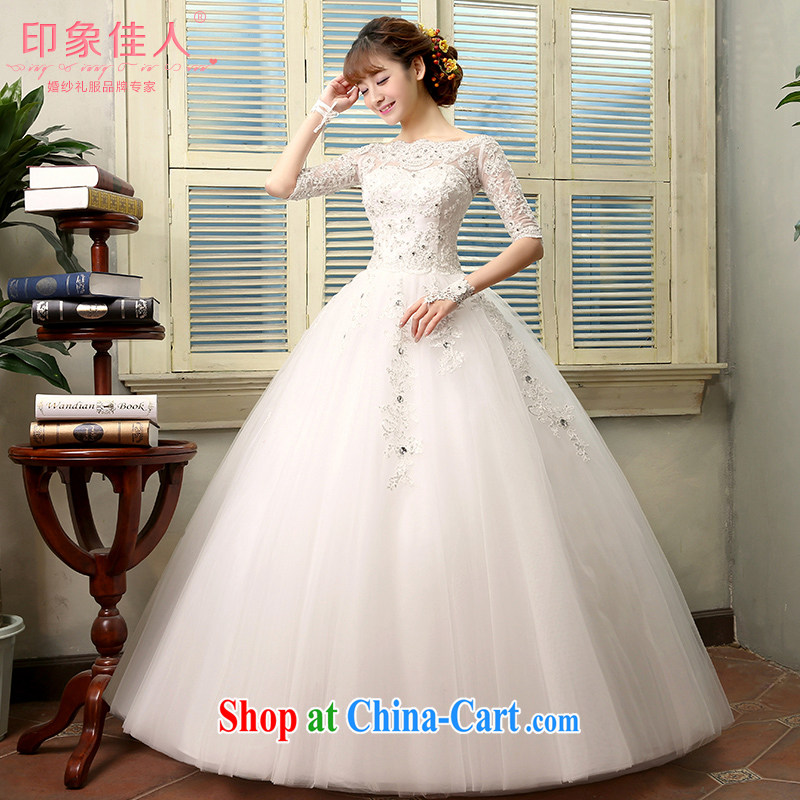 Leigh impression wedding dresses summer 2015 new Korean version shoulders with custom bridal graphics thin a field in shoulder cuff wedding H XL 1806, impressive lady, and shopping on the Internet
