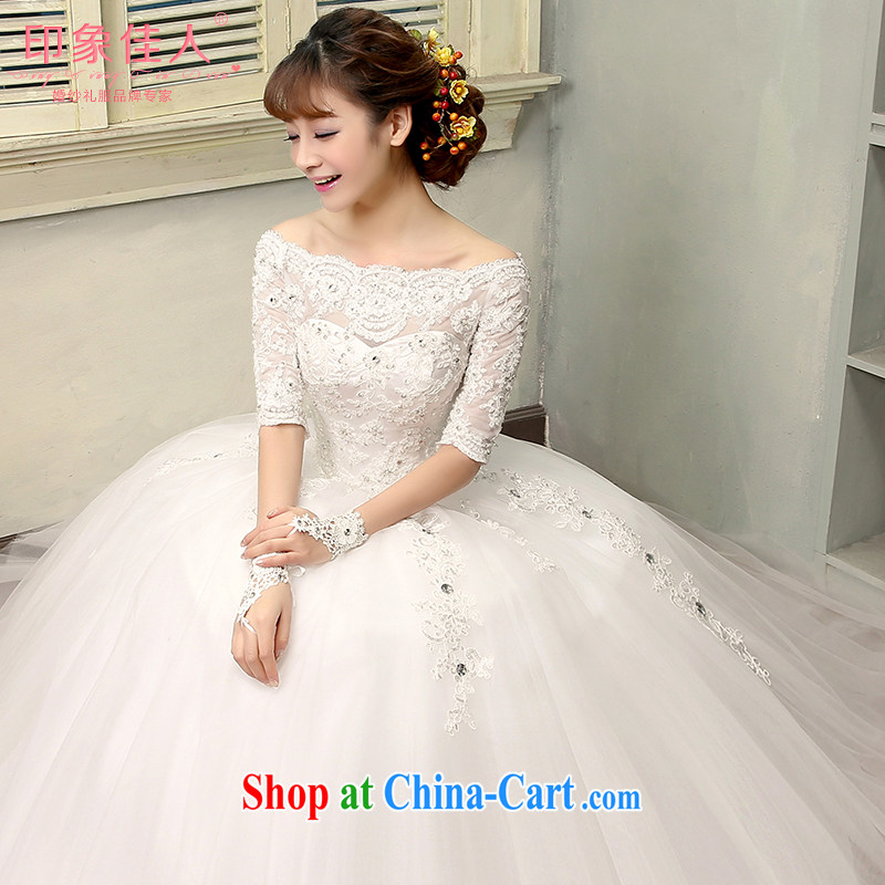Leigh impression wedding dresses summer 2015 new Korean version shoulders with custom bridal graphics thin a field in shoulder cuff wedding H XL 1806, impressive lady, and shopping on the Internet