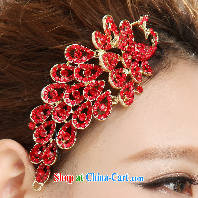 7-Color 7 tone New Red bridal crown and ornaments wedding dresses dresses jewelry accessories wedding jewelry hair accessories SP 002 Crown + necklace + ear fall are code, 7-Color 7 tone, shopping on the Internet