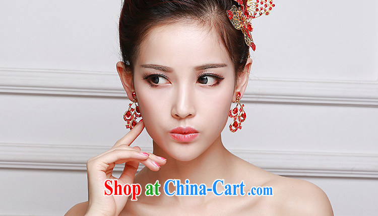 Beautiful ornaments 2015 new bridal red head-dress bow-tie Crown earrings dress dresses accessories accessories Red classic head-dress 046 pictures, price, brand platters! Elections are good character, the national distribution, so why buy now enjoy more preferential! Health