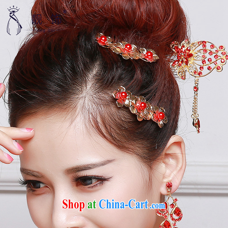 Beautiful ornaments 2015 new bridal red head-dress bow-tie Crown earrings dress dresses accessories accessories Red classic head-dress 047, beautiful ornaments JinGSHi), online shopping