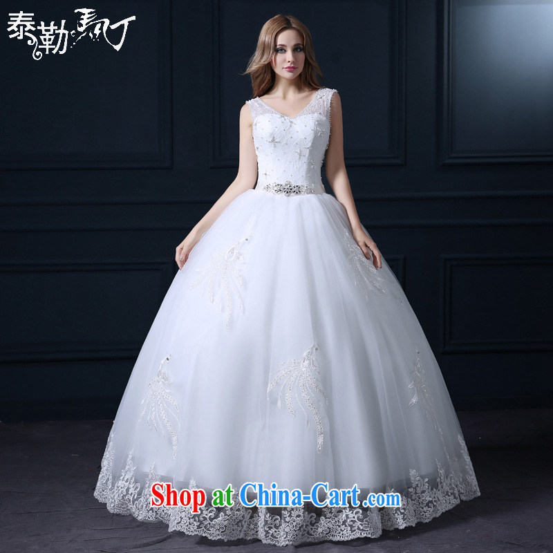 Martin Taylor 2015 shoulders wedding spring and summer new Korean-style trendy code lace marriage with the Code graphics thin bridal wedding white XL