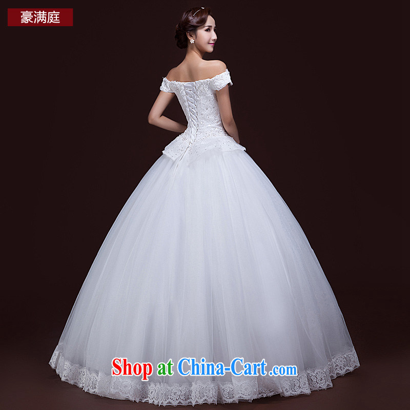 Ho full Chamber 2015 spring and summer new wedding dresses bridal lace Korean word erase shoulder chest beauty with wedding white XL, Ho full Chamber, and shopping on the Internet