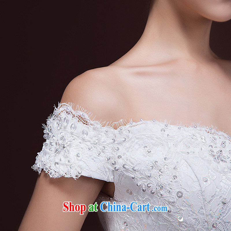 Ho full Chamber 2015 spring and summer new wedding dresses bridal lace Korean word erase shoulder chest beauty with wedding white XL, Ho full Chamber, and shopping on the Internet