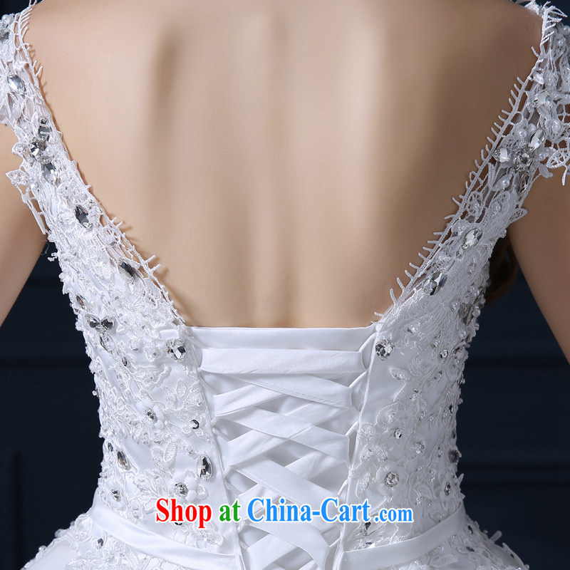 Martin Taylor 2015 tail wedding spring and summer, Japan, and South Korea wedding bridal wedding dress trendy, lace shoulders high-end bridal field shoulder-tail wedding dress white L, Taylor Martin (TAILEMARTIN), shopping on the Internet