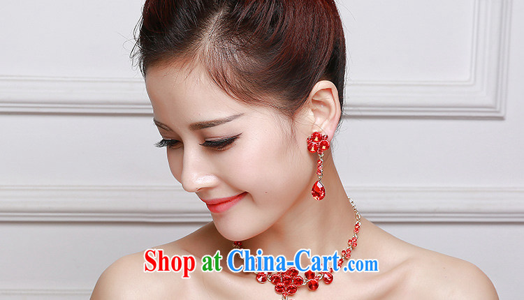 Beautiful ornaments 2015 new bridal red head-dress red Korean-style headdress Crown necklace earrings 3-piece red Korean Kit 036 pictures, price, brand platters! Elections are good character, the national distribution, so why buy now enjoy more preferential! Health
