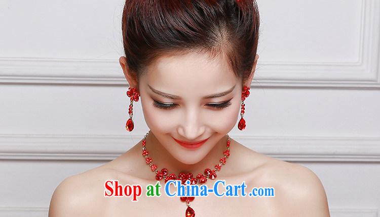 Beautiful ornaments 2015 new bridal red head-dress red flowers and ornaments Crown necklace earrings 3-Piece red flowers package 038 pictures, price, brand platters! Elections are good character, the national distribution, so why buy now enjoy more preferential! Health