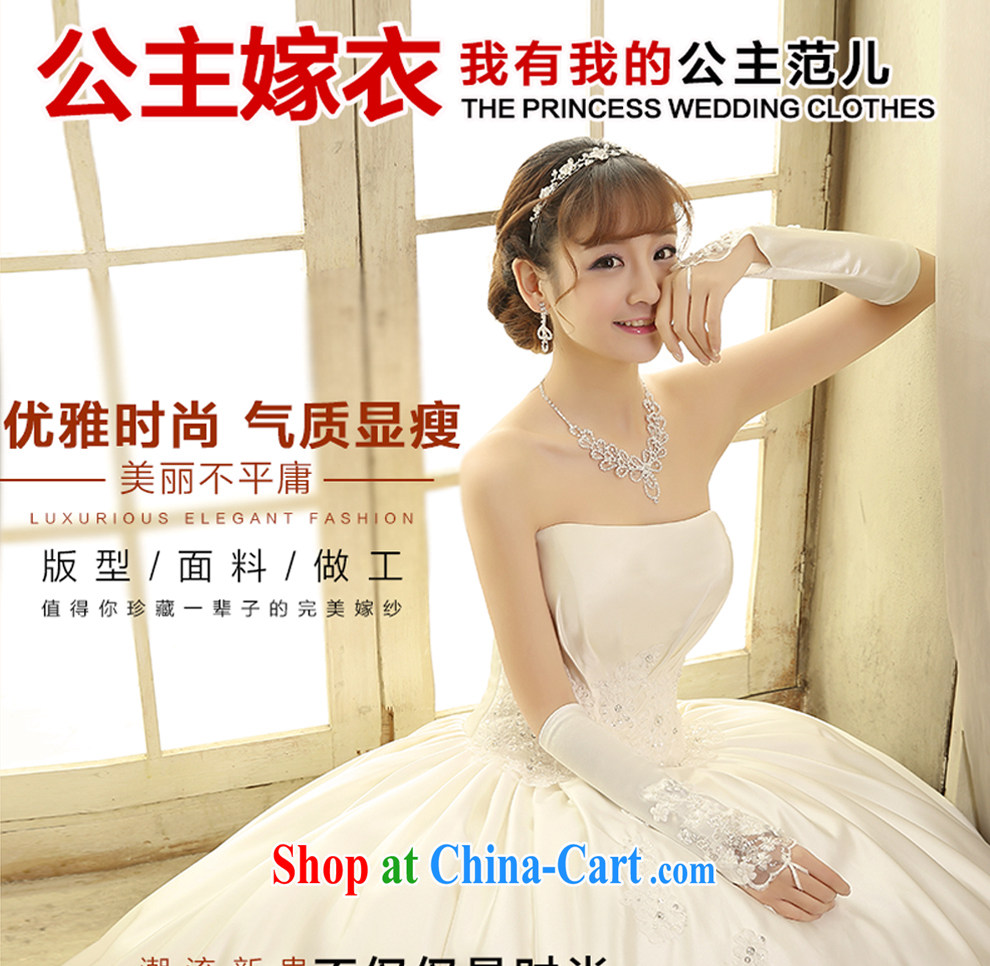 Leigh impression wedding dresses 2015 new bride's bare chest Korean white satin shaggy wedding minimalist summer 1809 H XL pictures, price, brand platters! Elections are good character, the national distribution, so why buy now enjoy more preferential! Health