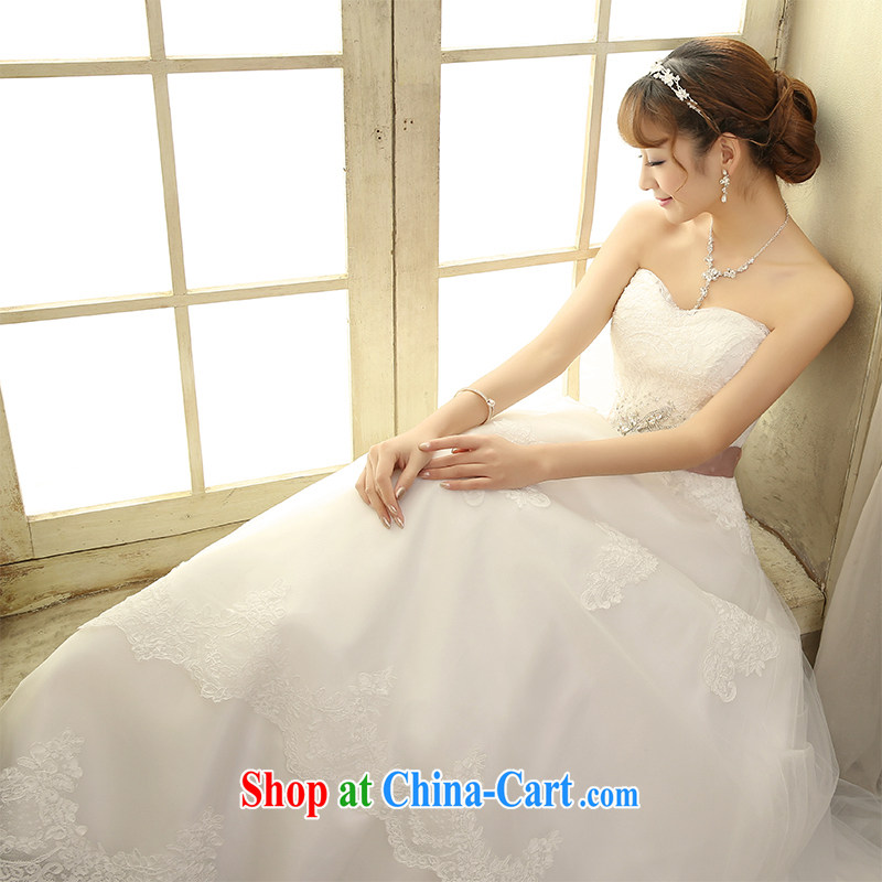 Leigh impression wedding dresses 2015 new retro double-shoulder-tail water drilling Web yarn bridal graphics thin smears chest wedding H XL 2807, impressive lady, shopping on the Internet