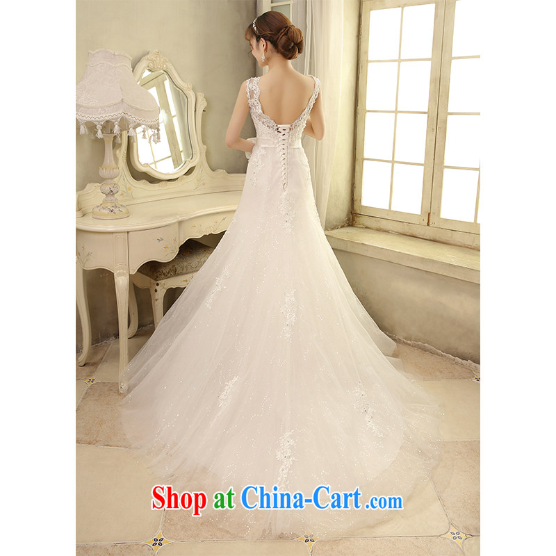 Bridal wedding dresses 2015 spring and summer new lace small tail wedding a retro shoulder strap beauty graphics thin H S 2808, impressive lady, shopping on the Internet