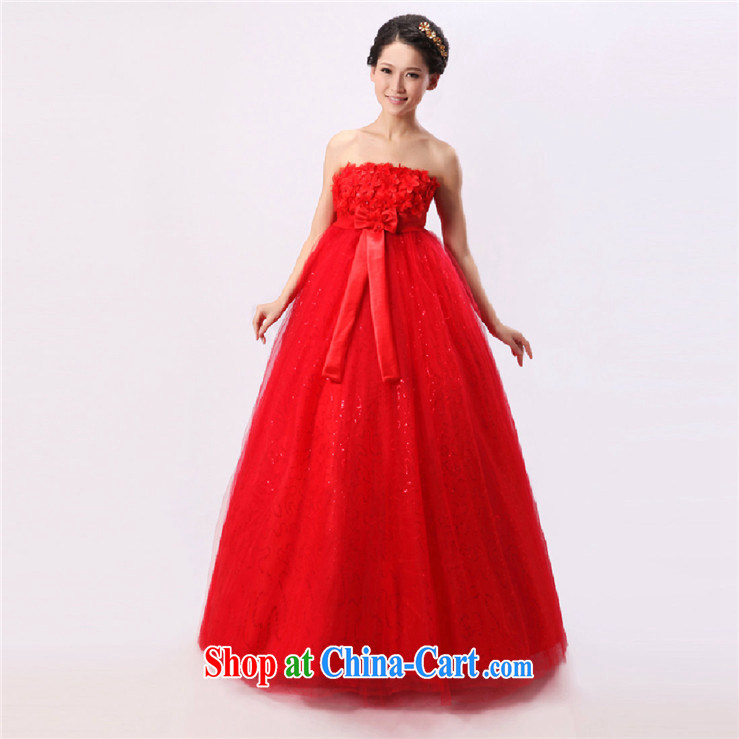 New wedding dresses flowers nails Pearl wiped his chest, and pregnant women, wedding high waist straps zipper Korean Princess wedding dress white zipper XXXL pictures, price, brand platters! Elections are good character, the national distribution, so why buy now enjoy more preferential! Health