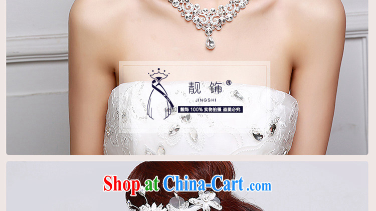 Beautiful ornaments 2015 new bridal headdress white lace flowers Deluxe Water drilling Crown necklace earrings 3-Piece Korean flowers SP 29 pictures, price, brand platters! Elections are good character, the national distribution, so why buy now enjoy more preferential! Health