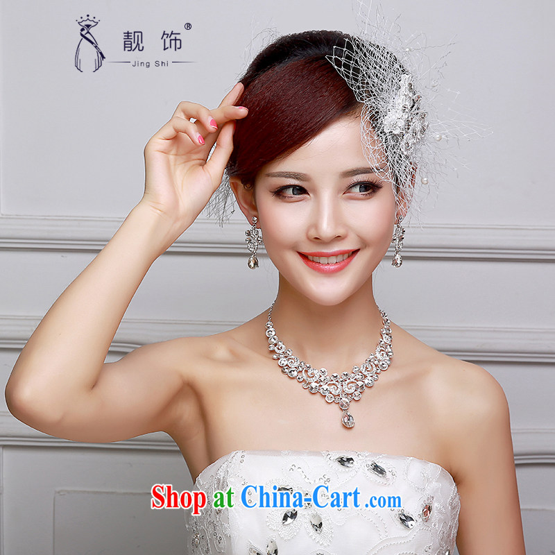 Beautiful ornaments 2015 new bridal head-dress wedding dresses accessories accessories white flowers butterfly knot trim white bowtie 010