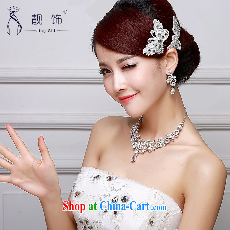Beautiful ornaments 2015 new bridal head-dress wedding dresses accessories accessories wedding head-dress photo building supplies white bow tie 013, beautiful ornaments JinGSHi), shopping on the Internet