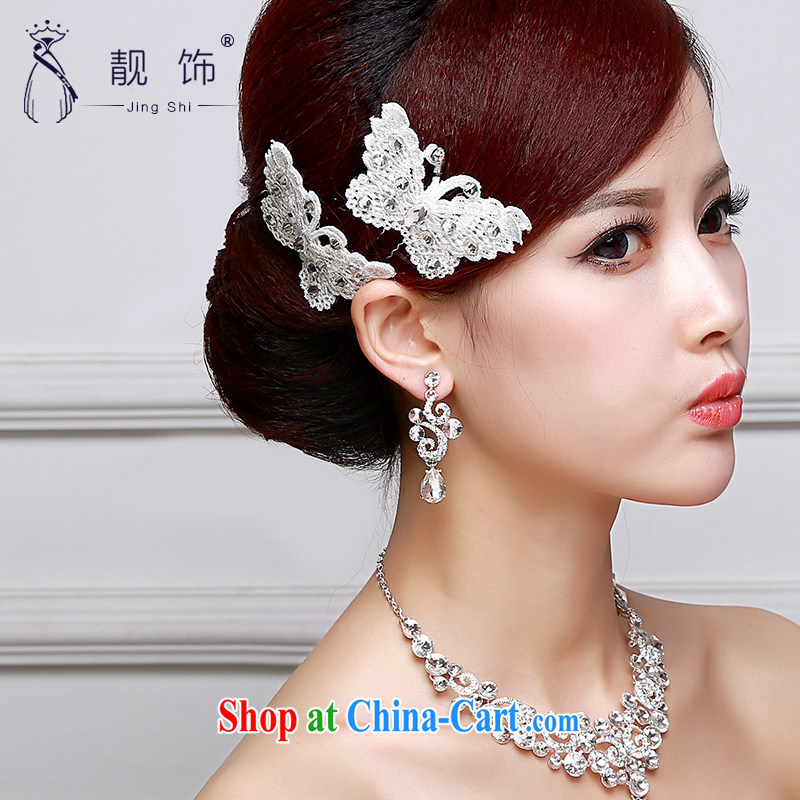 Beautiful ornaments 2015 new bridal head-dress wedding dresses accessories accessories wedding head-dress photo building supplies white bow tie 013, beautiful ornaments JinGSHi), shopping on the Internet