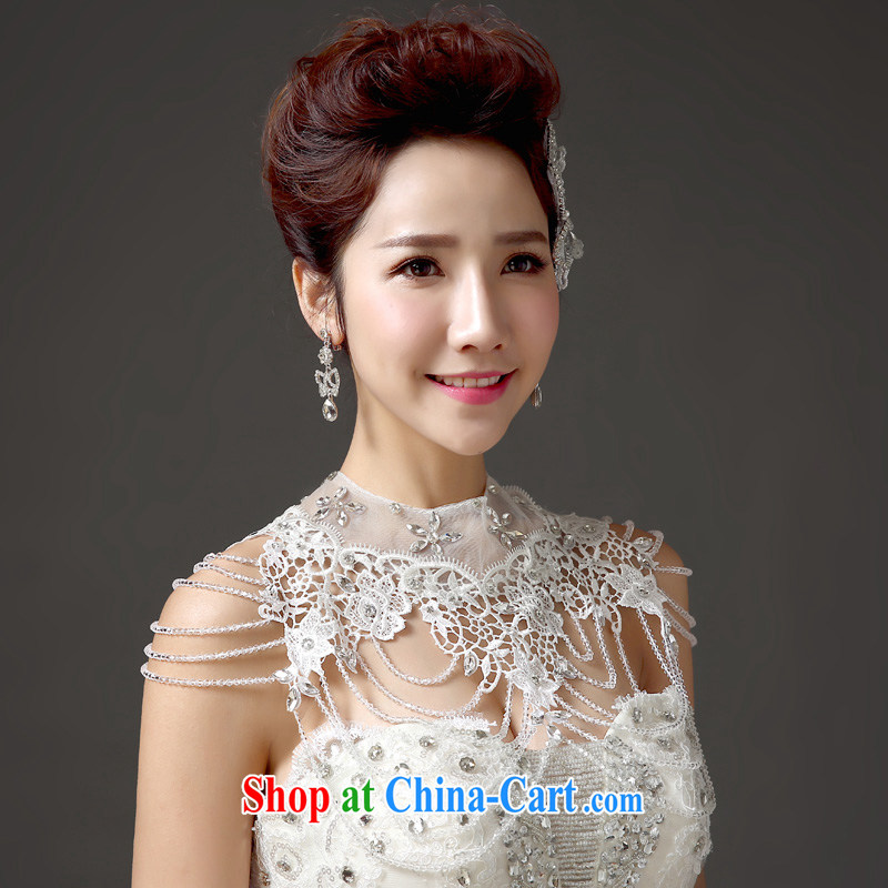 (Quakers) estimated 2015 bridal wedding dresses accessories shawls hand beaded shoulder link Korean water drilling new summer shawl, white hand beaded all code 80 jack - 120 jack to wear, and friends (LANYI), online shopping