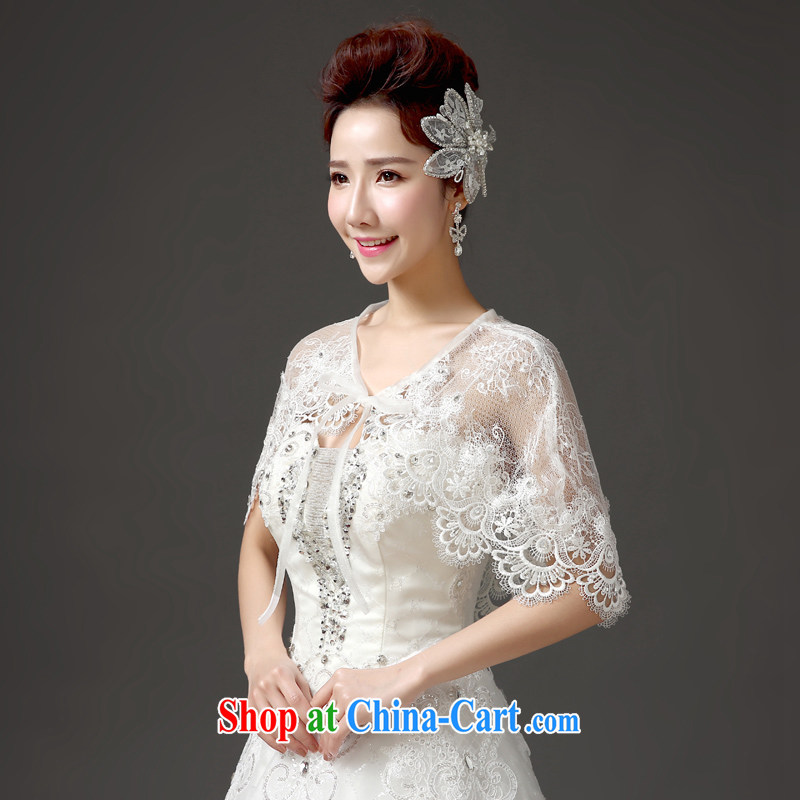 (Quakers) estimated 2015 bridal wedding dresses accessories shawl Korean summer graphics thin lace water drilling sunscreen marriage shawl white are, thick thin are all good wear, and friends (LANYI), online shopping