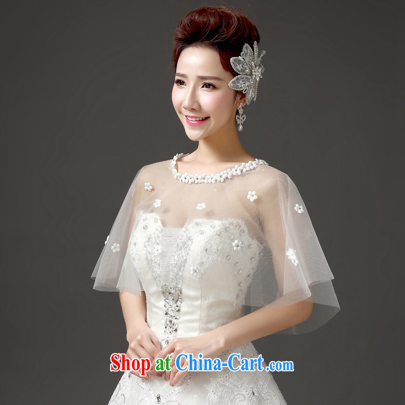 (Quakers) estimated 2015 marriages wedding dresses accessories shawl Korean lace flower graphics thin sunscreen shawl bridal wedding shawl white white one size thick thin, good wear, and friends (LANYI), online shopping