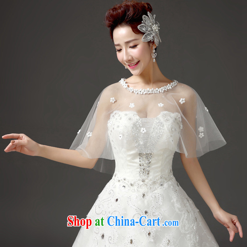 (Quakers) estimated 2015 marriages wedding dresses accessories shawl Korean lace flower graphics thin sunscreen shawl bridal wedding shawl white white one size thick thin, good wear, and friends (LANYI), online shopping