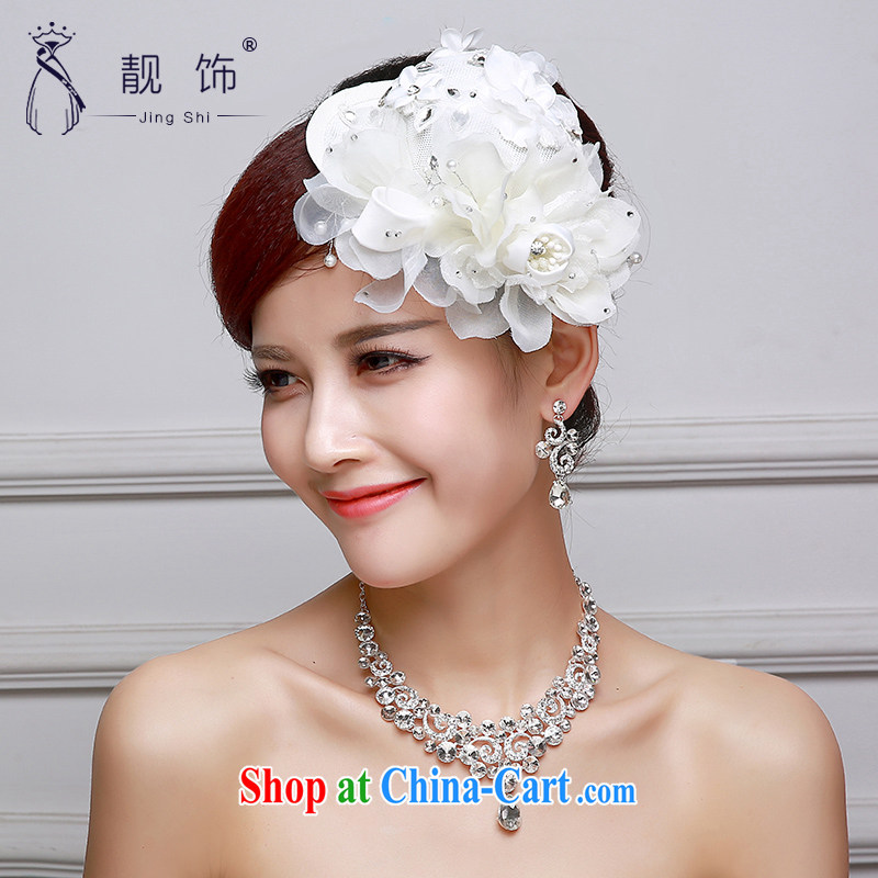 Beautiful ornaments 2015 bridal headdress hat wedding accessories white flowers beautifully decorated hat shadow building supplies white with flowers, 009 beautiful decorated (JinGSHi), online shopping