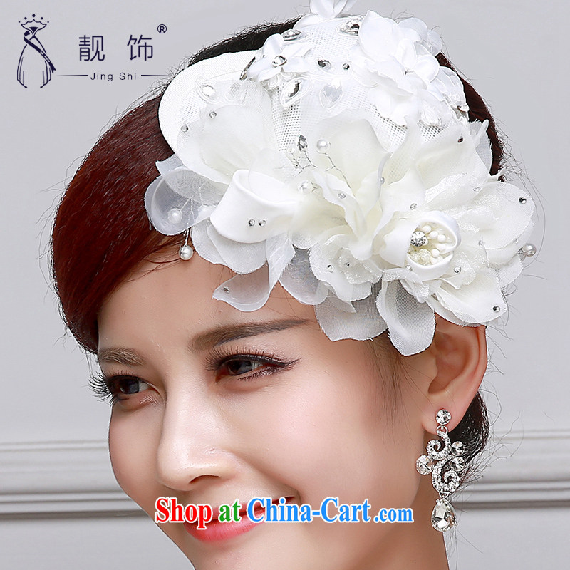 Beautiful ornaments 2015 bridal headdress hat wedding accessories white flowers beautifully decorated hat shadow building supplies white with flowers, 009 beautiful decorated (JinGSHi), online shopping