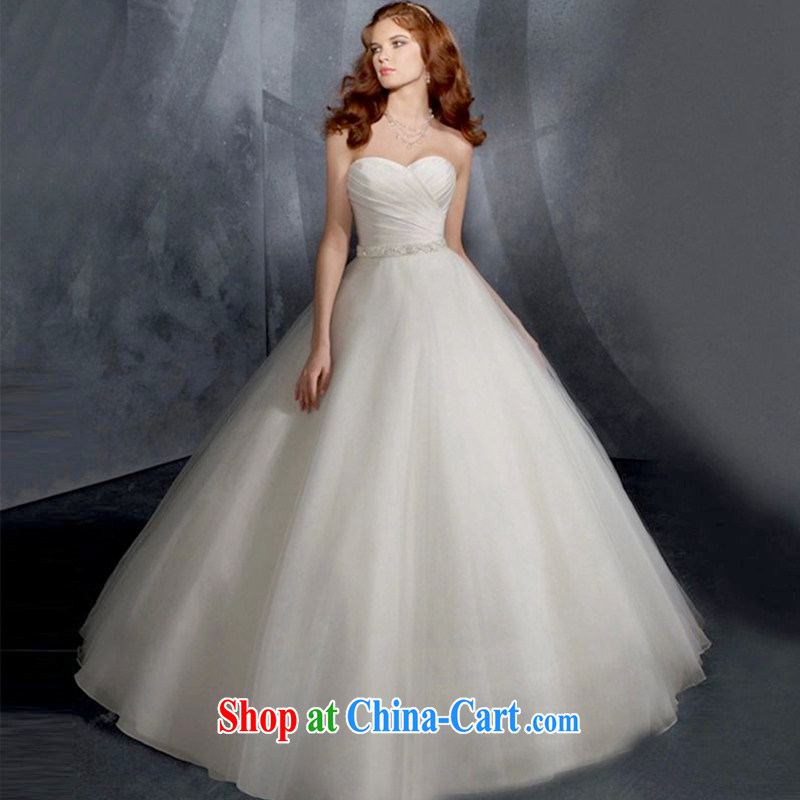 2015 new wedding dresses bridal married Korean version simple and classy and stylish, the white color graphics thin tail wedding white can make the _30 does not return